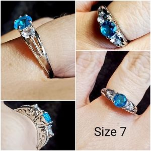3/$10 or 5/$20 | Aquamarine Costume Ring Sz7